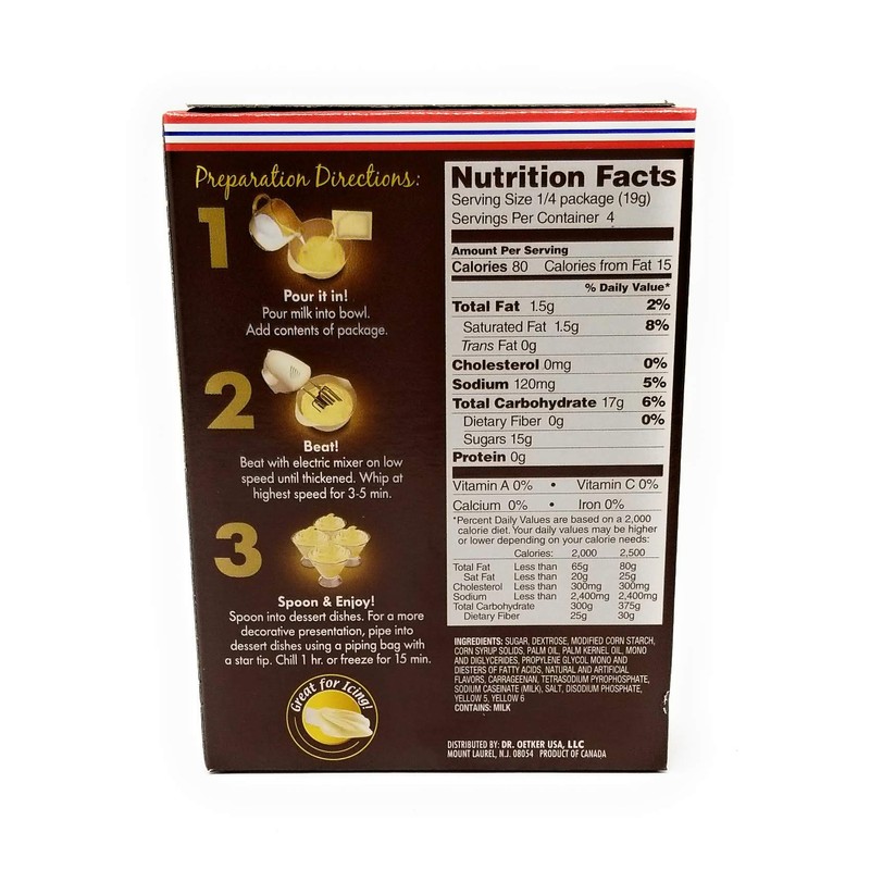 Dr Oetker French Vanilla Mousse, 2.7-Ounce (Pack of 6)