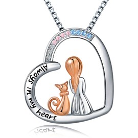 EURYNOME Sloth Gifts S925 Sterling Silver Cute Animal Pendant Necklace Birthday Gifts For Women Girls Sterling Silver Cubic Zirconia, Sterling Silver, Cubic zirconia, Multicolored, (EPN-153-1)
