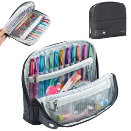 MYBAGZING Crochet Hook Case Empty - Crochet Hook Organizer Stand Up Unique Design -Corchet Organizer - for Knitting & Crochet Supplies(Case Only)