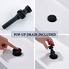 TONNY Matte Black Bathroom Faucet, Single Hole Bathroom Sink Faucet