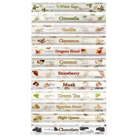 Stamford 37335 Exotic Variety Set Incense Sticks-12 Packs x 20 Sticks, Black, One Size