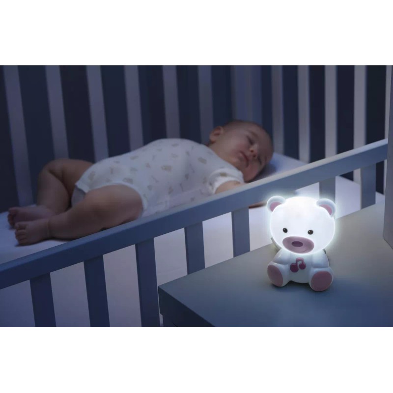 Chicco Lámpara Osito Dulces Sueños, Color Rosa