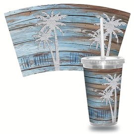 Rico Industries Margaritaville MONDAY10 16oz Clear Tumbler W/Straw - Team Colored Travel Tumbler for Margaritaville - Keeps Drinks Cold or Hot