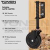 YONSIN 4" Heavy Duty Spring Loaded Gate Caster, Drag Gate