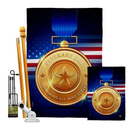 Ornament Collection Honor The Served Garden House Flag Kit Armed Forces Day All Branches Support United State American Military Veteran Decoration Banner Small Yard Gift Double-Sided, Made in USA