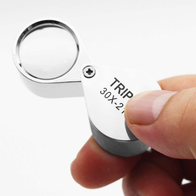 Magnifier High Magnification Magnifier [30x Magnification] Silver with Dedicated Case