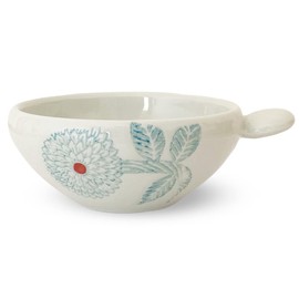 J-kitchens Jiyama Kiln Coffee Dripper, Round, Fashionable, Easy, Hasami Ware, Made in Japan, Dahlia, Light Blue