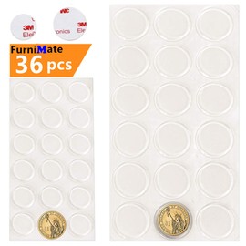 Large Glass Bumpers Pads 36PCS 31.2mm+ 20.6mm Clear Rubber Bumpers Cutting Board Bumpers for Glass Top