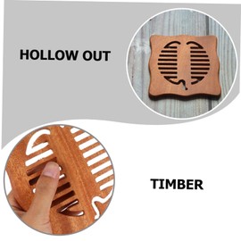 Mobestech 1Pc Nonslip Wooden Coaster Heat Insulation Cup Mat for Home Bar and Restaurant Use Elegant Pot Pad for Coffee Tea and More Housewarming Present