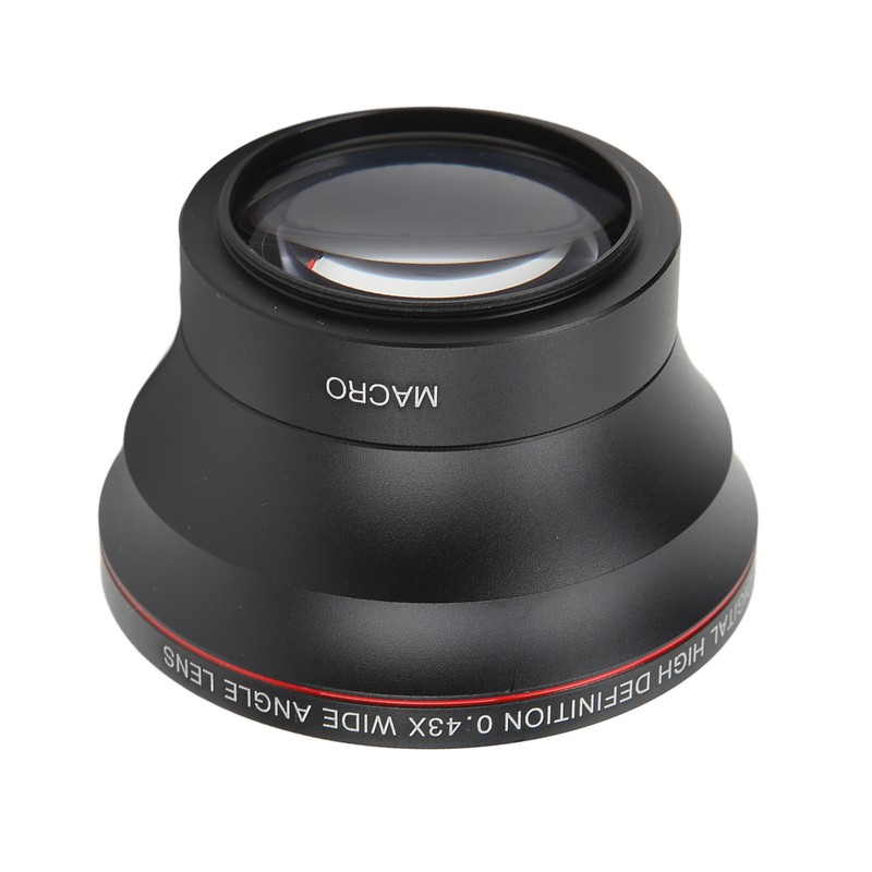 52mm 0.43X Wide Angle Lens Optical Glass Camera Lens with