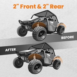maXpeedingrods 2" Lift Kit for Polaris RZR 900 Trail 50" 2015-2020, for Polaris RZR XC EPS 2015-2020, Front and Rear Rise Mount Bracket Steel Lift Brackets Kit, Gray