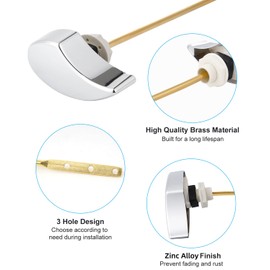 Hibbent 2 Pack Flush Tank Lever Compatible with TOTOTHU004-CP Trip Lvr for St701Cst854884, Toilet Trip Lever in Polished Chrome