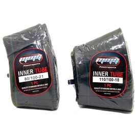 MMG Inner Tube Set Front 80/100-21 and Rear 110/100-18 Straight Valve TR4