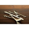 Takakuwa Metal Rune Coffee Spoon, Antique Gold, Size: Approx. W12.2