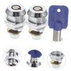 NOLITOY 2pcs 17mm Key Lockable Box Tubular Cam Locks for