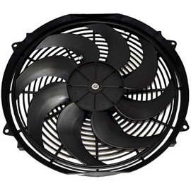 A-Team Performance Radiator Electric Cooling Fan - Electric Radiator Fan Kit for Cars - Reversible Push-Pull Assembly, 3000 CFM - Thermostat & Mounting Kit - 16 in, 12V, 8-Blade