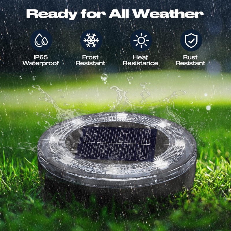 vighep Mini Outdoor Solar Lights，4 Pqck Solar Garden Lights for