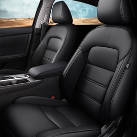 AOMSAZTO Seat Covers for Nissan Altima: 2019 2020 2021 2022 2023 2024 2025 Faux Leather Car Seat Covers Front Seat Black