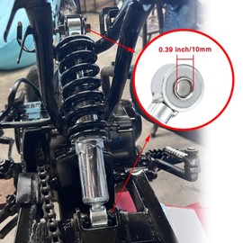 HOOUP 260mm 10.2" Adjustable Rear Shock for 50cc 70cc 90cc 110cc 125cc Baja Motorsports DR70 Tao Tao DB20 Kids Pit Dirt Bike Four Wheeler Quad ATV Small Motorcycle Heavy Duty Black