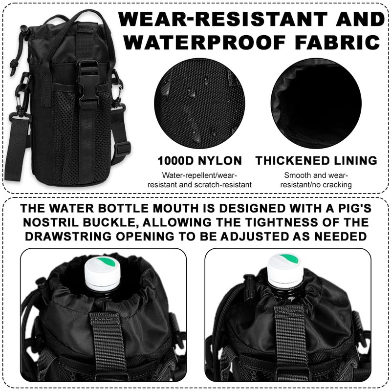 Lvjkes Bottle Holder Backpack, Bottle Holder Belt, Nylon Material with