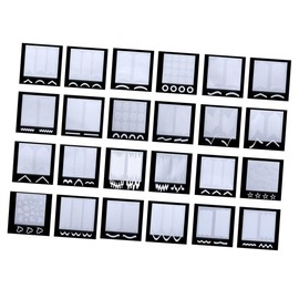 BIUDECO Nail Art Stencils 3 Sets/24pcs Fake Nails French Tip Quick and Easy Application Portable for Travel