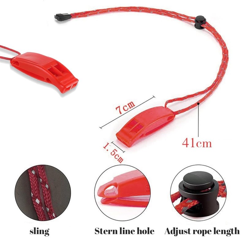 3 Pack Emergency Whistle, Super Loud Safety Whistle with Lanyard,