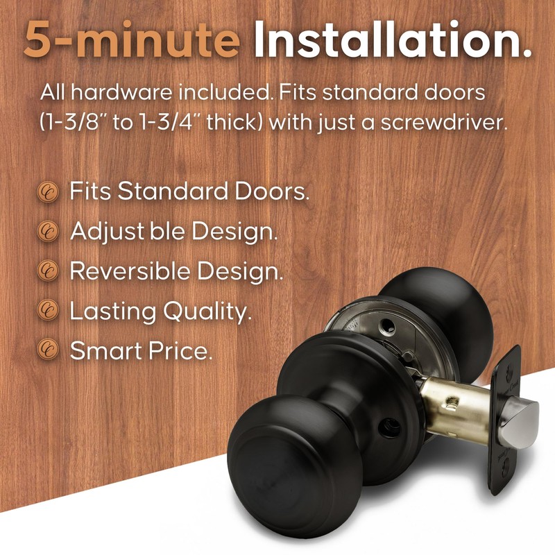 Copper Creek Colonial Privacy Interior Door Knob – ANSI Grade-3