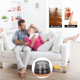 SYLIKENATE 24 Pcs Chair Leg Floor Protectors for Hardwood Floors,Floor Protectors for Furniture Legs,Silicone Chair Leg Protectors Felt,Furniture Pads Protect Your Floors from Scratches and Noise