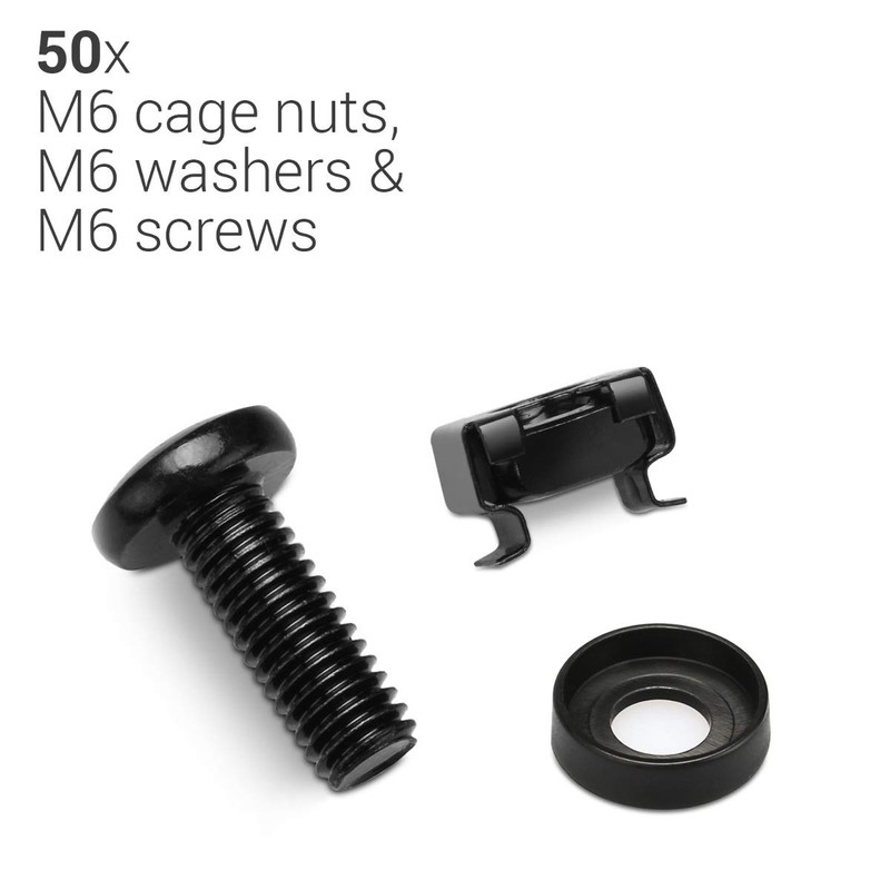 kwmobile 50 x M6 Steel Cage Nuts - for 10