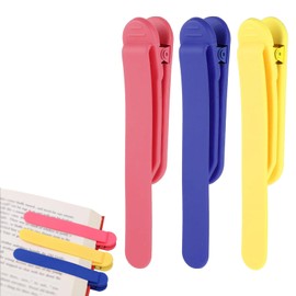 3 Stück automatisches Lesezeichen, Lesezeichen, Buch, automatisches Lesezeichen aus Silikon, intelligenter Lesezeichen aus Silikon, Seitenmarkierer für Kochbücher, Zeitschriften, Dokumente.