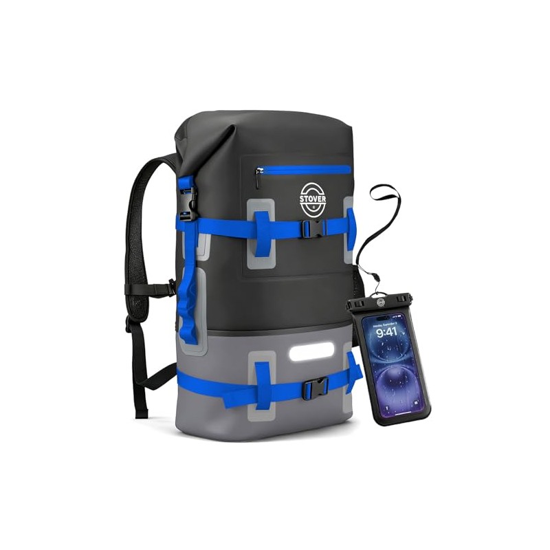Stover 40L Mochila impermeable con funda para teléfono – Bolsa
