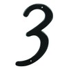 Prime-Line MP4113 4 In. House Number 3, Diecast, Black Finish