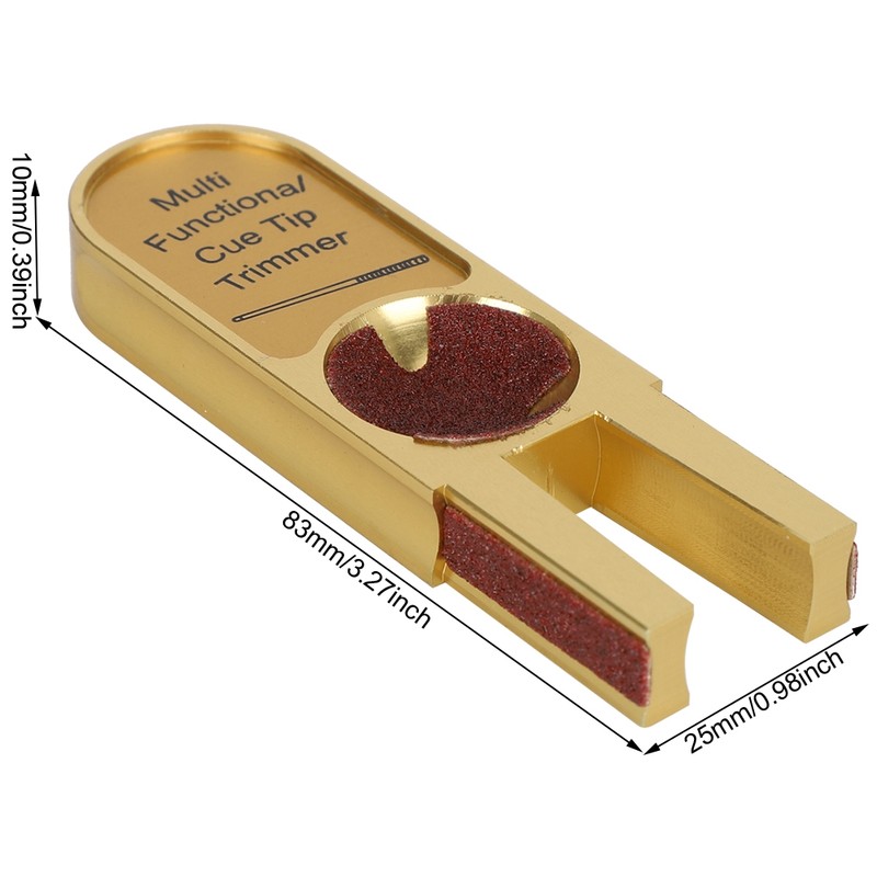 Aluminium Alloy Multifunction Gold U shape Billiards Pool Cue Tip