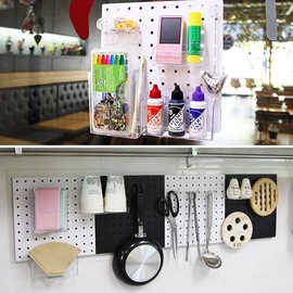 Wall-Mounted Pegboard Storage Organizer Kit Kit