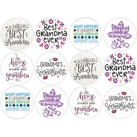 24 x Grandmothers Day 4.4cm Edible Wafer Card Disc Cupcake Toppers (NOT PRE Cut)