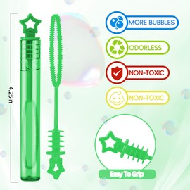 300 Pcs Bubble Wands Bulk in 10 Colors, Mini Bubble Wands，Bubble Party Favors for Kids, Children's Bubble Party Gifts, Summer Toys, Indoor and Outdoor Activities, Themed Birthdays, Girls and Boys