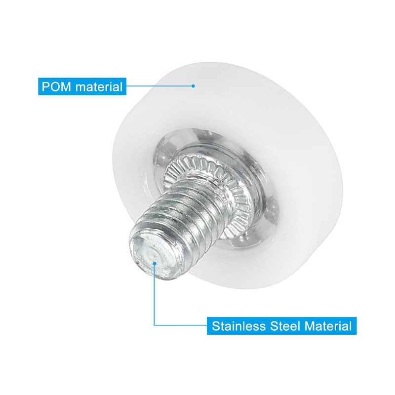 PATIKIL 19 mm Drawer Castors, Pack of 6 Plastic Drawer