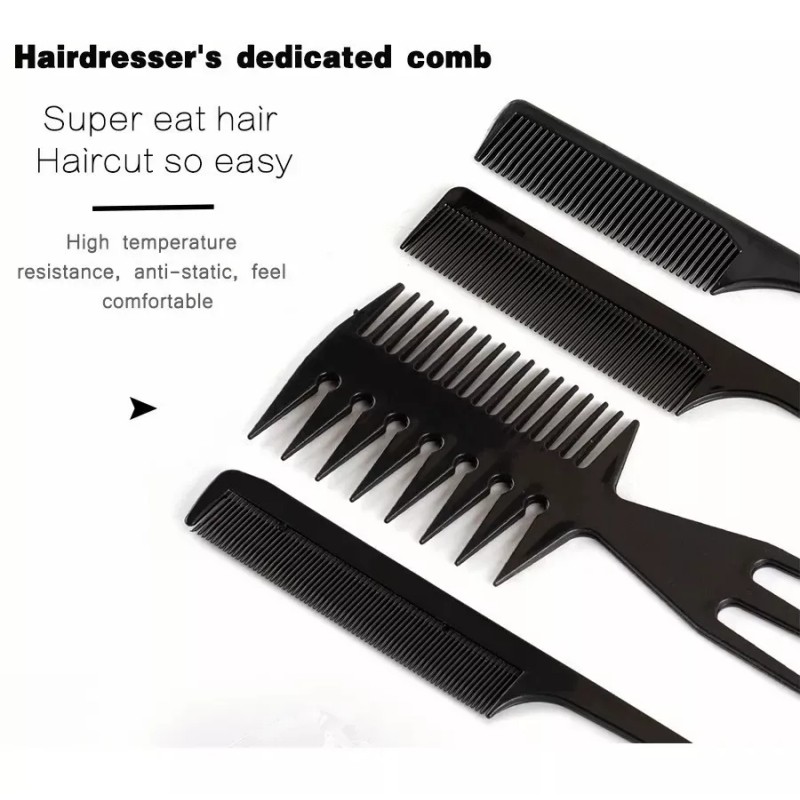 Launer 10 Unids/set Peluquería Peine Conjunto Profesional + Capa