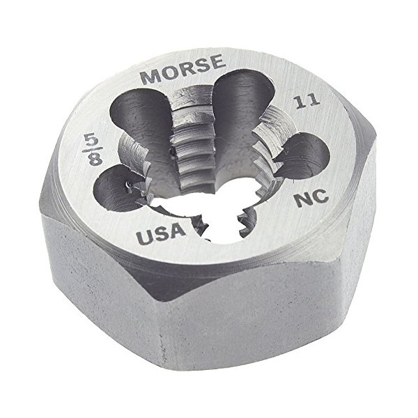 Morse Cutting Tools 31317 Hexagon Rethreading Dies, Carbon Steel, Bright