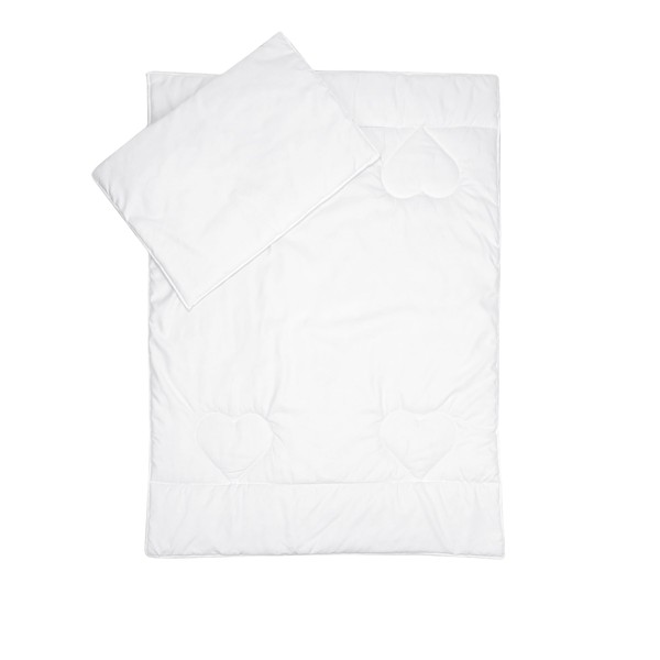 Baby Comfort Quilted Duvet & Flat Pillow Baby Filling Set 135x100 cm for Cot Bed All Seasonal