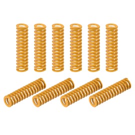 sourcing map 3D Printer Die Spring, 8mm OD 30mm Long 10pcs Spiral Stamping Light Load Compression Mould Die Springs for 3D Printer Electric Part, Yellow
