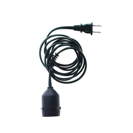 E26 Waterproof Pendant Light Socket, 6FT Industrial Power Cord, IP65 Rated Hanging Light Kit for Garage, Workshop, Patio (Bulb Not Included).