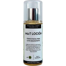 Nuestra Tierra Cosmetica MA-T Loción, Tónico Facial Matificante para Cutis Graso y Mixto, con Gluconolactona 9%, 150ml