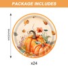 24 Pcs Thanksgiving Paper Plates Holiday Supplies Dinner Dessert Dinnerware