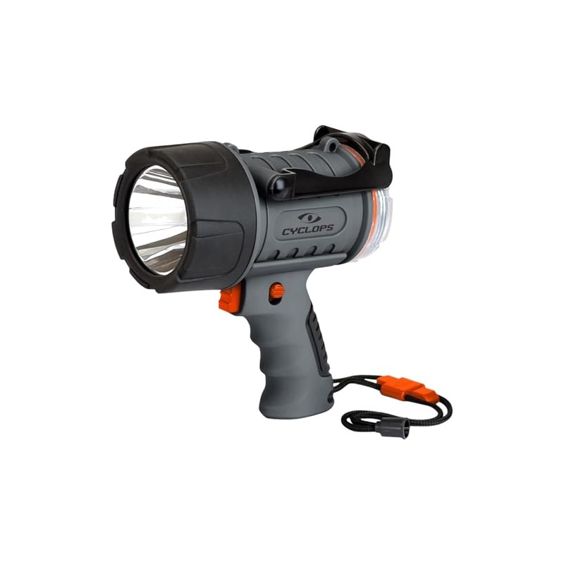 Cyclops Handheld Aluminum 2000 Lumens Waterproof Rechargeable Spotlight for Camping,