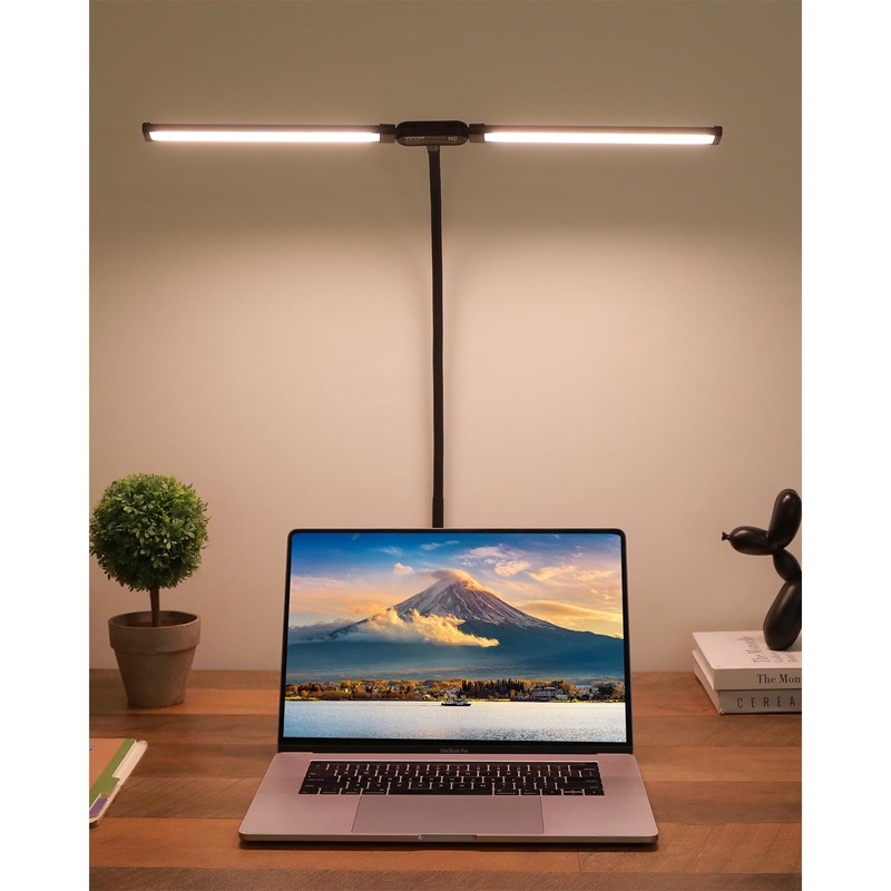VEVOR LED Desk Lamp with Clamp, Double Head Architect Desk