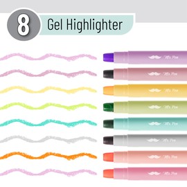 Mr. Pen- Gel Highlighter, 8 Pack, Pastel Colors, Bible Highlighters No Bleed, No Bleed Highlighters, Bible Highlighter, Bible Markers, Gel Highlighters for Bibles