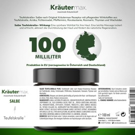 Devil's Claw Ointment High Dose Balm Cream Extract 3 x 100 ml