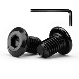 10 Sets M5 x 12 mm Flat Head Allen Screws A2 V2A Stainless Steel Black Oxide Hex Screws for Furniture Screws with Hex Key