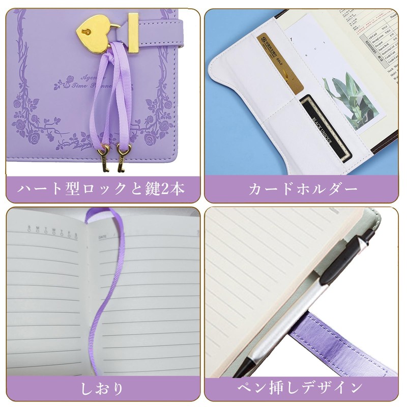 Notebook with Lock, Diary with Lock B6, Diary Cute, Diary